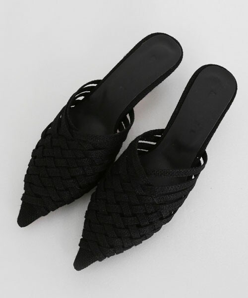 DHOLIC（ディーホリック）の「ポインテッドトゥウーブンミュール（その他シューズ・レディース・ベージュ/ホワイト/ブラック・225/230/235/240/245/250）」の3枚目の写真