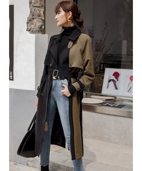no brand（ノーブランド）の「チムニーカラーダブルブレスト
