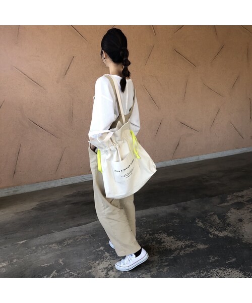 copine（コピン）の「ロゴポケット巾着トートバッグ(2color)【クリックポスト対象商品】（トートバッグ・レディース・その他）」の5枚目の写真