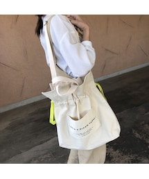 copine | ロゴポケット巾着トートバッグ(2color)【クリックポスト対象商品】(トートバッグ)