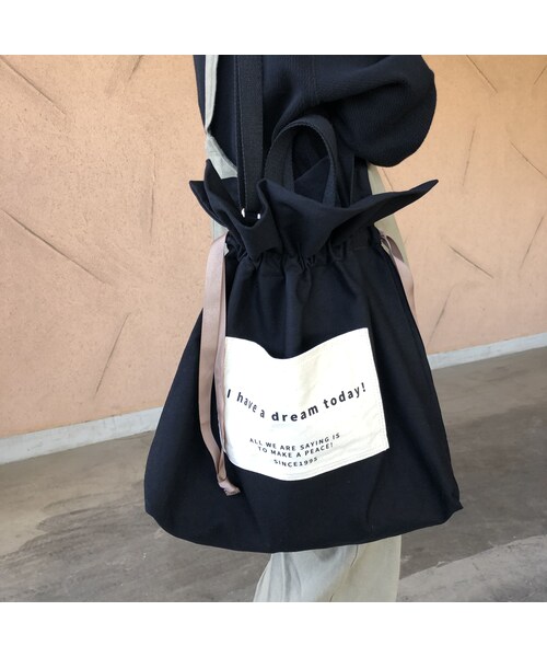 copine（コピン）の「ロゴポケット巾着トートバッグ(2color)【クリックポスト対象商品】（トートバッグ・レディース・その他）」の8枚目の写真