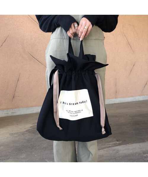 copine（コピン）の「ロゴポケット巾着トートバッグ(2color)【クリックポスト対象商品】（トートバッグ・レディース・その他）」の7枚目の写真