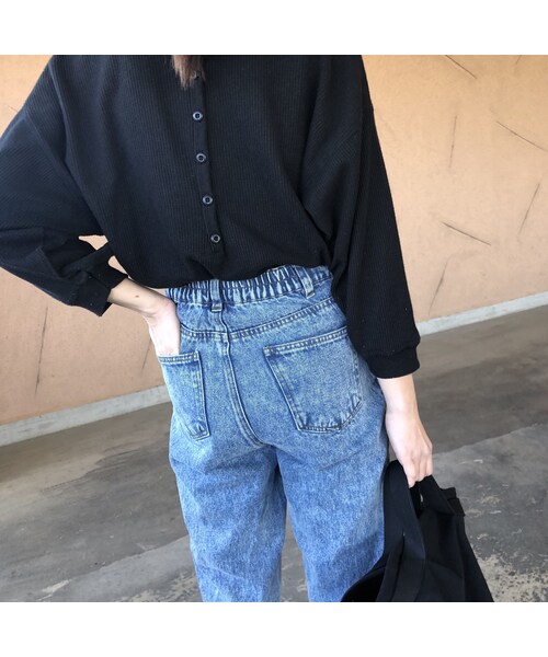copine(コピン)の「リラックスシルエット!裾センタースリットオーガニックデニムパンツ【クリックポスト対象商品】(デニムパンツ・レディース・その他)」の10枚目の写真