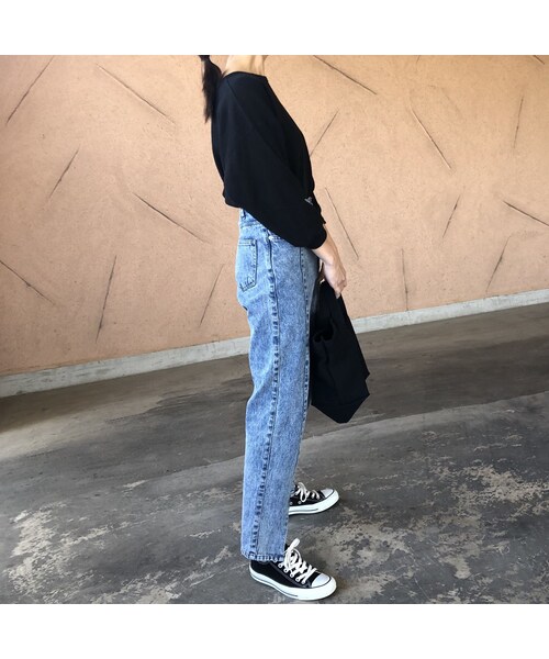 copine(コピン)の「リラックスシルエット!裾センタースリットオーガニックデニムパンツ【クリックポスト対象商品】(デニムパンツ・レディース・その他)」の9枚目の写真