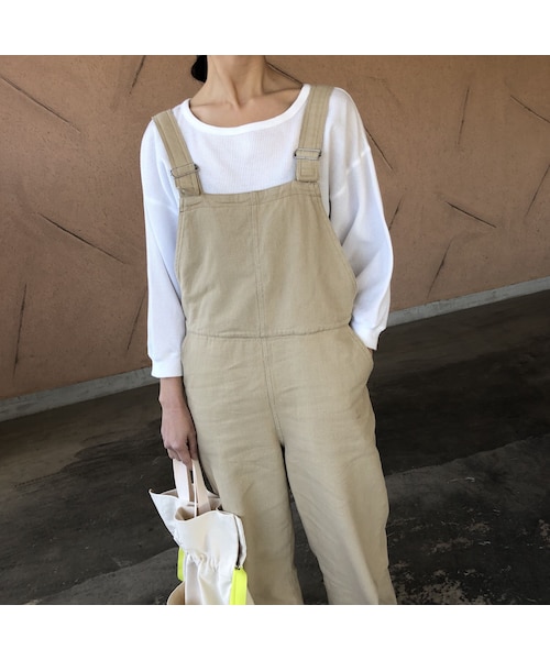 copine(コピン)の「再入荷!ほどよいゆる感!大人カジュアルサロペット(2color)【クリックポスト対象商品】(サロペット/オーバーオール・レディース・その他)」の4枚目の写真