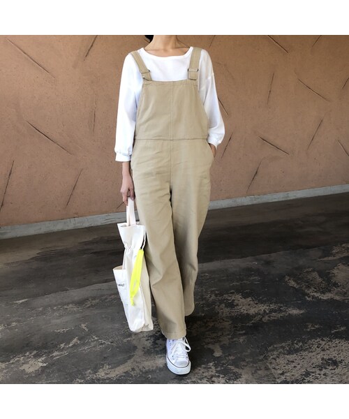 copine(コピン)の「再入荷!ほどよいゆる感!大人カジュアルサロペット(2color)【クリックポスト対象商品】(サロペット/オーバーオール・レディース・その他)」の1枚目の写真