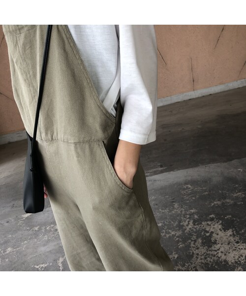 copine(コピン)の「再入荷!ほどよいゆる感!大人カジュアルサロペット(2color)【クリックポスト対象商品】(サロペット/オーバーオール・レディース・その他)」の9枚目の写真