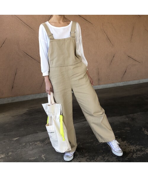 copine(コピン)の「再入荷!ほどよいゆる感!大人カジュアルサロペット(2color)【クリックポスト対象商品】(サロペット/オーバーオール・レディース・その他)」の2枚目の写真