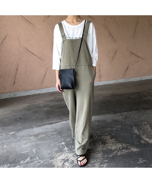 copine(コピン)の「再入荷!ほどよいゆる感!大人カジュアルサロペット(2color)【クリックポスト対象商品】(サロペット/オーバーオール・レディース・その他)」の7枚目の写真