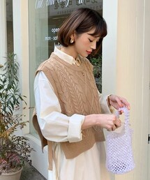 DHOLIC | サイドリボンベスト(ベスト)