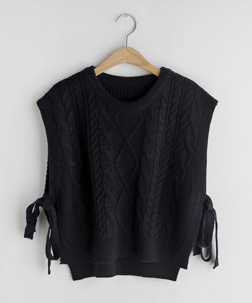 DHOLIC（ディーホリック）の「サイドリボンベスト（ベスト・レディース・ベージュ/ピンク/その他・FREE）」の3枚目の写真