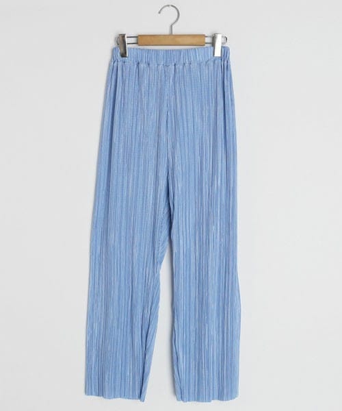 DHOLIC(ディーホリック)の「グロッシープリーツパンツ(スラックス・レディース・ベージュ/ホワイト/ブラック/ブルー・FREE)」の4枚目の写真