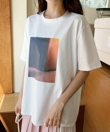 DHOLIC | スクエアプリントTシャツ(Tシャツ/カットソー)