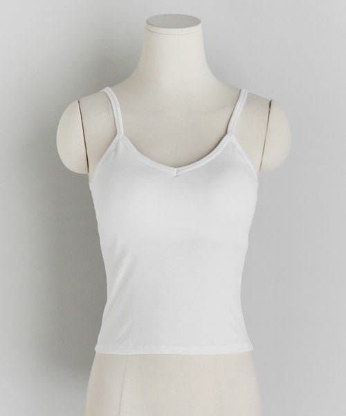 DHOLIC(ディーホリック)の「クロップドカップスリーブレス(キャミソール・レディース・ホワイト/ブラック/ベージュ/グリーン/グレー・FREE)」の1枚目の写真