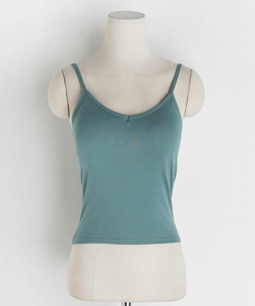 DHOLIC(ディーホリック)の「クロップドカップスリーブレス(キャミソール・レディース・ホワイト/ブラック/ベージュ/グリーン/グレー・FREE)」の5枚目の写真