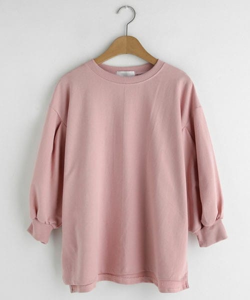 DHOLIC（ディーホリック）の「7分丈パフスリーブスウェット（スウェット・レディース・ホワイト/ピンク/ブラック・FREE）」の3枚目の写真