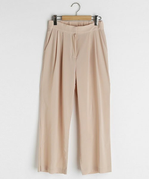 DHOLIC（ディーホリック）の「タックスリットワイドスラックス（その他パンツ・レディース・グリーン/ベージュ/ブルー/ブラック/ピンク・FREE）」の3枚目の写真