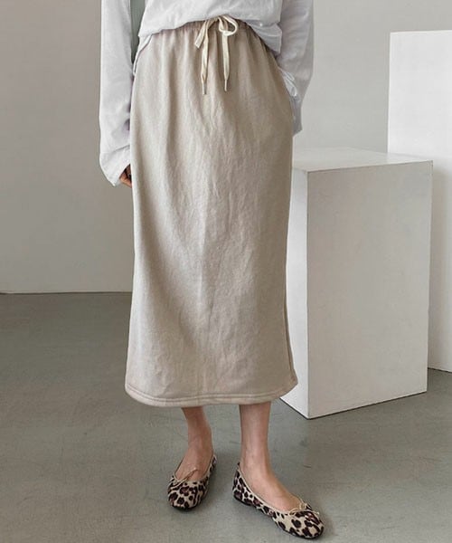 DHOLIC(ディーホリック)の「ドロストイージースカート(スカート・レディース・ベージュ/ブラック/グレー・FREE)」の1枚目の写真