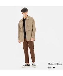 GU | リネンブレンドイージーアンクルトラウザー(セットアップ可能)(パンツ)