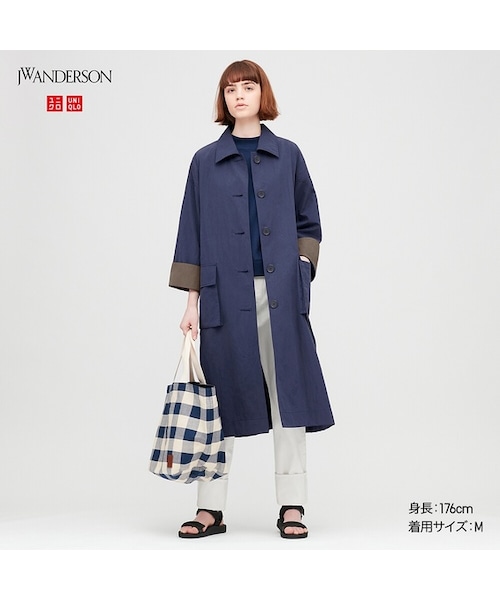 UNIQLO（ユニクロ）の「ロングコート（その他アウター・レディース・NAVY 69/KHAKI 33/BLACK 09・XL/S/XXL/XS/L/M）」の3枚目の写真