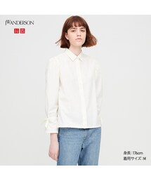 UNIQLO | ギャザースリーブシャツ（長袖）(シャツ/ブラウス)