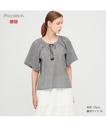 UNIQLO | ギャザーブラウス（半袖）(シャツ/ブラウス)