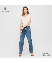 UNIQLO | 3DコットンコクーンVネックセーター（半袖）(ニット/セーター)