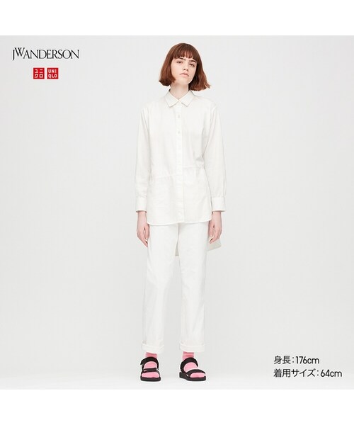 UNIQLO（ユニクロ）の「ワークパンツ（その他パンツ・レディース・NAVY 69/PINK 10/OFF WHITE 01・67/70/58/61/64/55/73/76）」の2枚目の写真