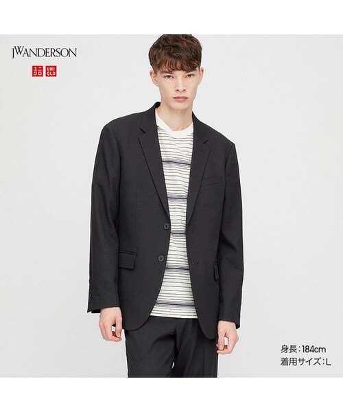 UNIQLO（ユニクロ）の「テーラードジャケット セットアップ可能（その他アウター・メンズ・NAVY 69/BLACK 09・L/XL/M/XXL/S/XS）」の2枚目の写真