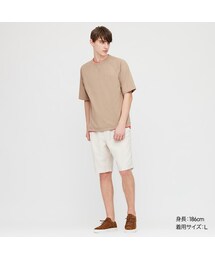 UNIQLO | ラグランスリーブクルーネックTシャツ（5分袖）(Tシャツ/カットソー)