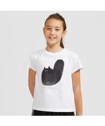 UNIQLO | GIRLS キャッツ・アー・パーフェクト! UT カムウェイ・フォン（グラフィックTシャツ・半袖） (Tシャツ/カットソー)