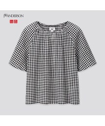 UNIQLO | GIRLS ギャザーブラウス（半袖）(シャツ/ブラウス)