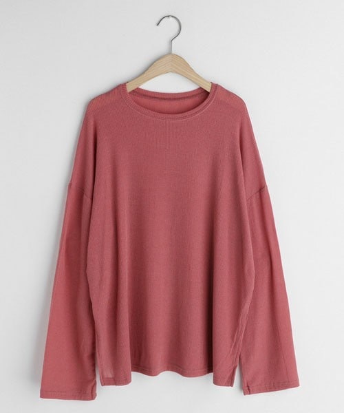 DHOLIC（ディーホリック）の「シースルールーズTシャツ（Tシャツ/カットソー・レディース・ベージュ/グリーン/ホワイト/ブラック/ピンク・FREE）」の5枚目の写真