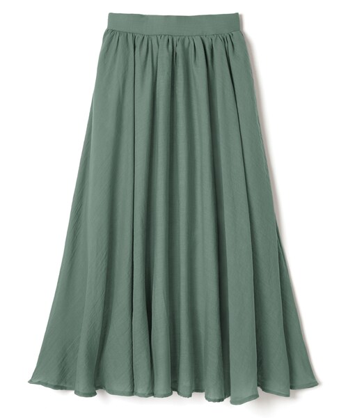 GRL（グレイル）の「ギャザーロングフレアスカート（スカート・レディース・オレンジ/ラベンダー/モカ/ブラウン/グリーン・F）」の4枚目の写真