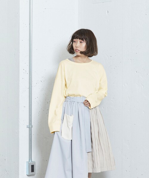 sakishimatokyo（サキシマトーキョー）の「ゆるりらカットソー  カスタード（Tシャツ/カットソー・レディース・その他）」の4枚目の写真
