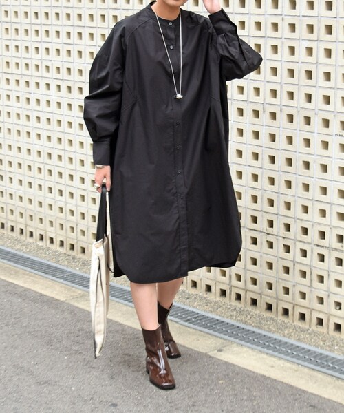 no brand（ノーブランド）の「タイプライターオーバーシャツOP（ワンピース・レディース・その他）」の6枚目の写真