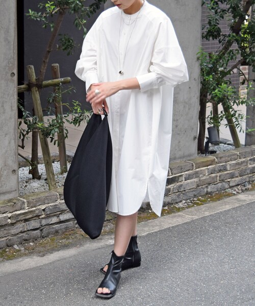 no brand（ノーブランド）の「タイプライターオーバーシャツOP（ワンピース・レディース・その他）」の2枚目の写真