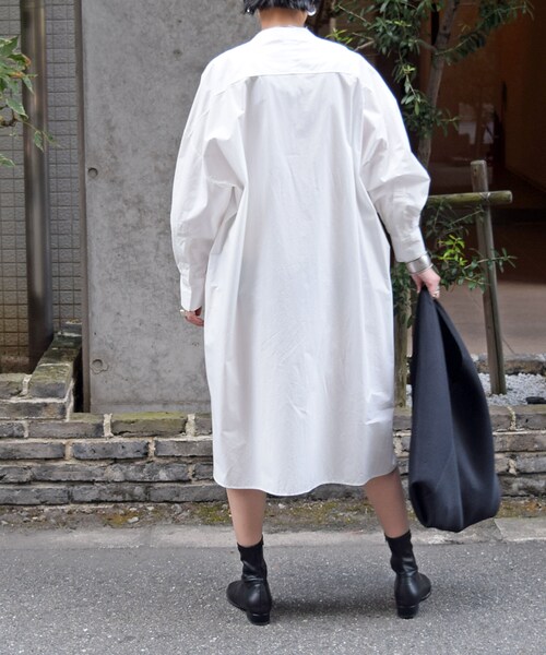 no brand（ノーブランド）の「タイプライターオーバーシャツOP（ワンピース・レディース・その他）」の4枚目の写真