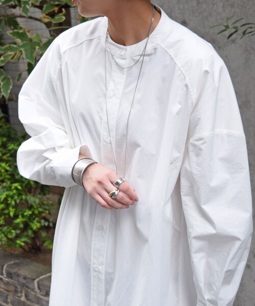 no brand（ノーブランド）の「タイプライターオーバーシャツOP（ワンピース・レディース・その他）」の3枚目の写真