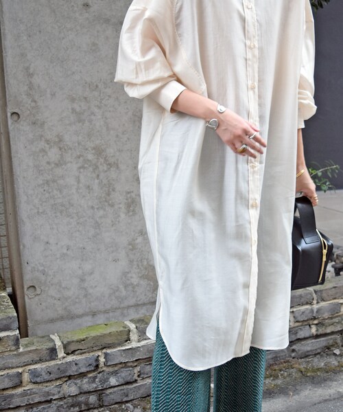 no brand（ノーブランド）の「シアーオーバーシャツOP（ワンピース・レディース・その他）」の2枚目の写真