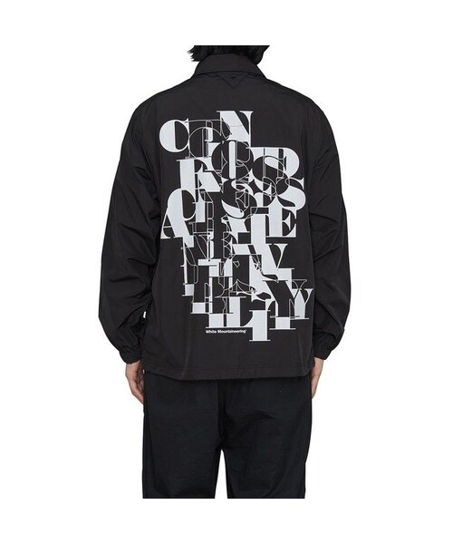 ホワイトマウンテニアリング【 XL】PRINTED COACH JACKET 黒 ホワイトマウンテニアリング【 XL】PRINTED COACH JACKET 黒