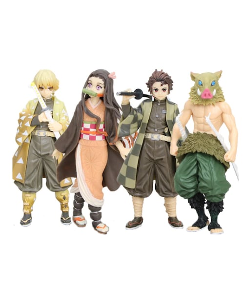 【新品未開封】鬼滅の刃 フィギュア 4体セット 竈門炭治郎 禰津子 善逸 伊之助 no brand（ノーブランド）の「鬼滅の刃 きめつのやいば