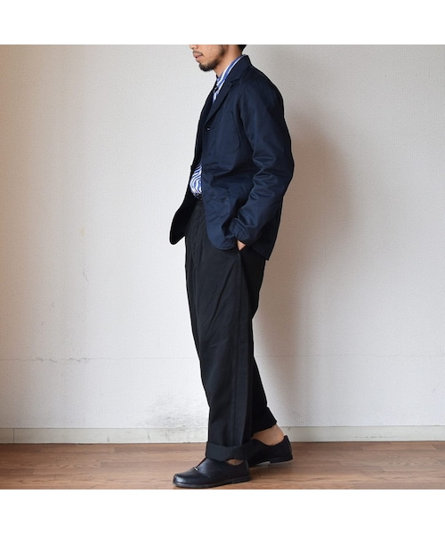 ワーカーズ　ラウンジジャケット　ネイビー　38 WORKERS（ワーカーズ）の「WORKERS LOUNGE JACKET NAVY CHINO