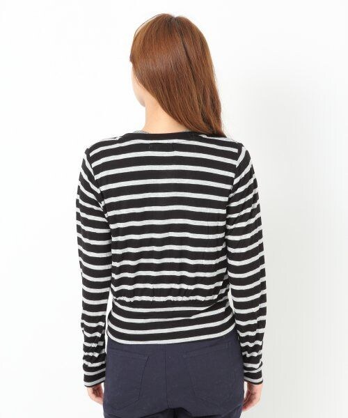 LOWRYS FARM（ローリーズファーム）の「レーヨンVカットカーデロングスリーブ（トップス・レディース・ブラック/グレー/チャコールグレー/レッド/ベージュ/ネイビー・Ｍ/Ｌ）」の8枚目の写真