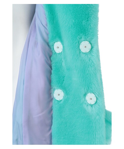 G.V.G.V.（ジーヴィージーヴィー）の「FAUX FUR DOUBLE FRONT COAT（ジャケット/アウター・レディース・GREEN・36）」の9枚目の写真