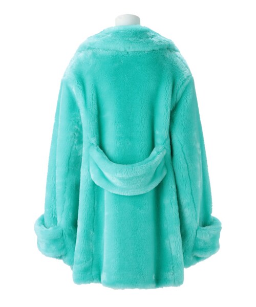 G.V.G.V.（ジーヴィージーヴィー）の「FAUX FUR DOUBLE FRONT COAT（ジャケット/アウター・レディース・GREEN・36）」の3枚目の写真