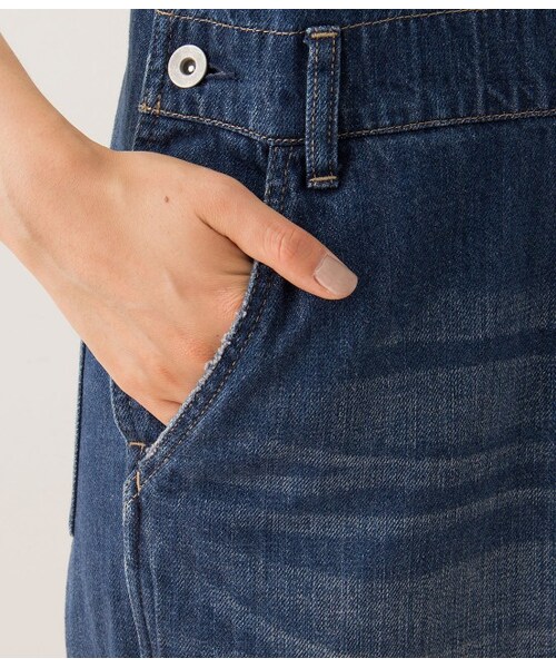 LE JUN（ルジュン）の「デニムサロペット（パンツ・レディース・ネイビー/ブルー系・S/M/L）」の8枚目の写真