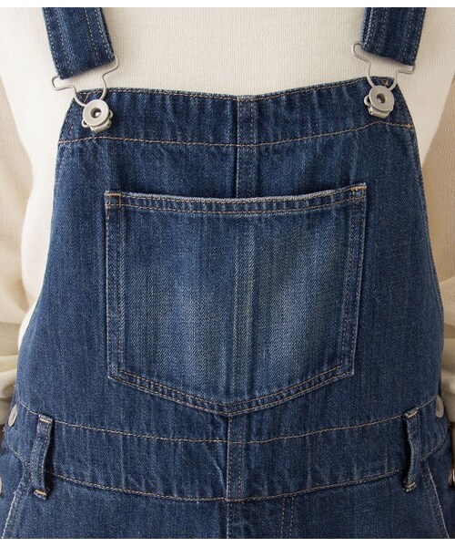 LE JUN（ルジュン）の「デニムサロペット（パンツ・レディース・ネイビー/ブルー系・S/M/L）」の9枚目の写真