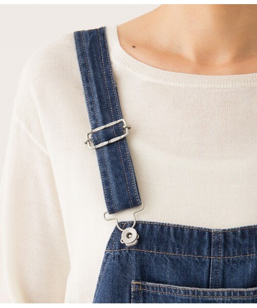 LE JUN（ルジュン）の「デニムサロペット（パンツ・レディース・ネイビー/ブルー系・S/M/L）」の7枚目の写真