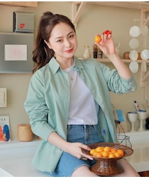 HOTPING | ベーシックコットンルーズシャツ(シャツ/ブラウス)